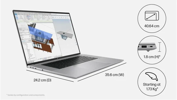 لپ تاپ استوک لمسی زدبوک HP ZBook Studio 16 G10 Core™ i9-13900H /32 GB/1 TB /6 GB Nvidia RTX A1000