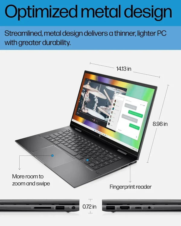 لپ تاپ اچ پی HP Envy X360 Core Ryzen 7 /16 GB /512 GB/AMD VGA