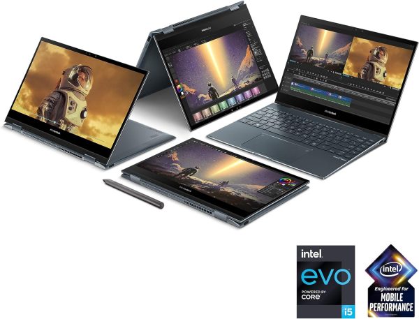 لپ تاپ زنبوک ایسوس مدل ASUS Zenbook Flip 13 Core i5-1135G7/8GB/ 512GB/Intel Iris XE