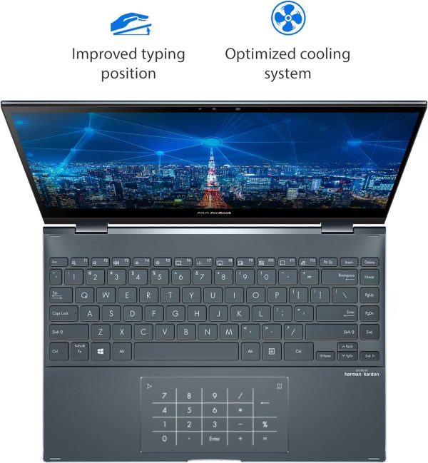 لپ تاپ زنبوک ایسوس مدل ASUS Zenbook Flip 13 Core i5-1135G7/8GB/ 512GB/Intel Iris XE