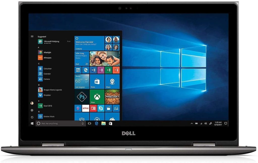 لپ تاپ دل اینسپایرون Dell Inspiron 7573 صفحه لمسی 15.6 اینچی 360 درجه پردازنده Core i7 نسل هشتم گرافیک دو گیگ انویدیا جیفورس MX130