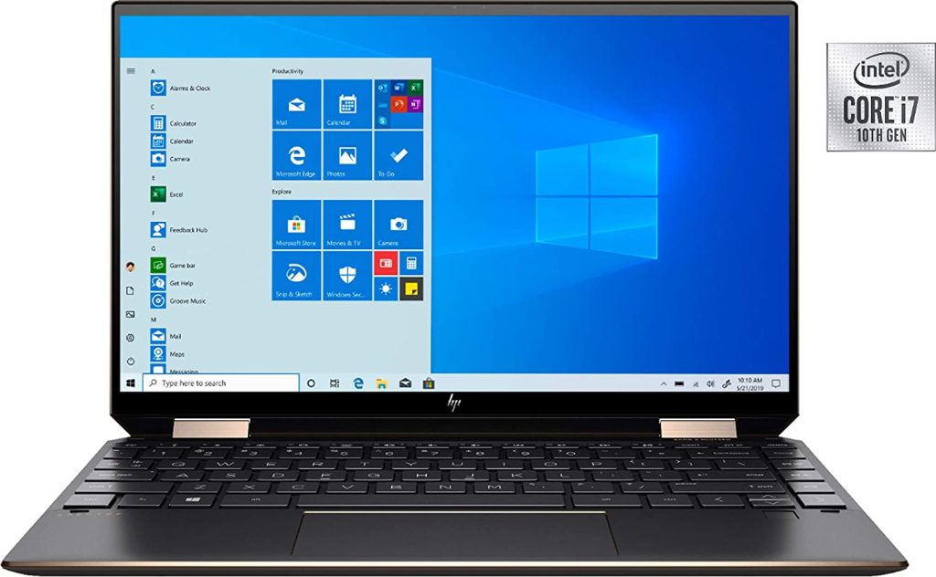 لپ تاپ اچ پی HP Spectre x360 13-aw0023dx صفحه 13.3 اینچی 360 درجه پردازنده Core i7 نسل دهم گرافیک اینتل Iris Plus