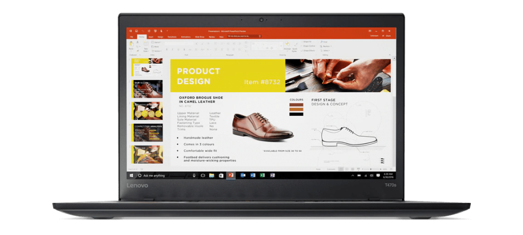 لپ تاپ استوک لمسی لنوو Lenovo ThinkPad T470 Core i5-6300U/8 GB/256 GB/Intel HD 620