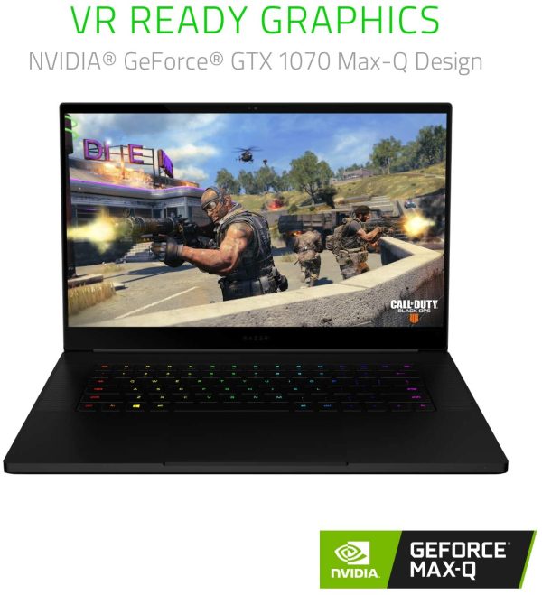 لپ تاپ گیمینگ ریزر بلید Razer Blade 15 2018 صفحه 15.6 اینچ پردازنده Core i7 نسل هشتم گرافیک هشت گیگ انویدیا جی فورس GTX 1070 Max-Q
